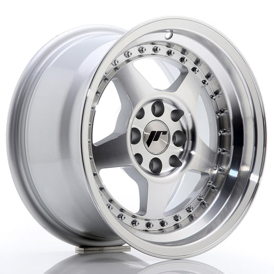 JR Wheels JR6 15x8 ET5 4x100/114 Silver Machined Face