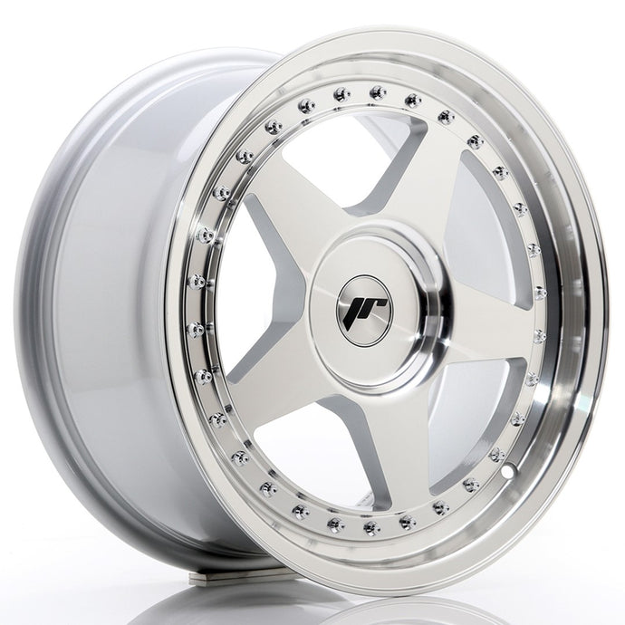 JR Wheels JR6 17x8 ET20-35 BLANK Silver Machined Face