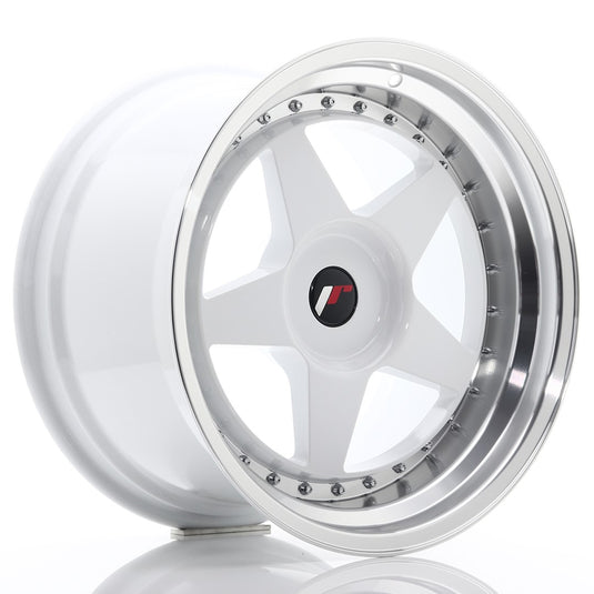 JR Wheels JR6 18x10,5 ET0-25 BLANK White w/Machined Lip