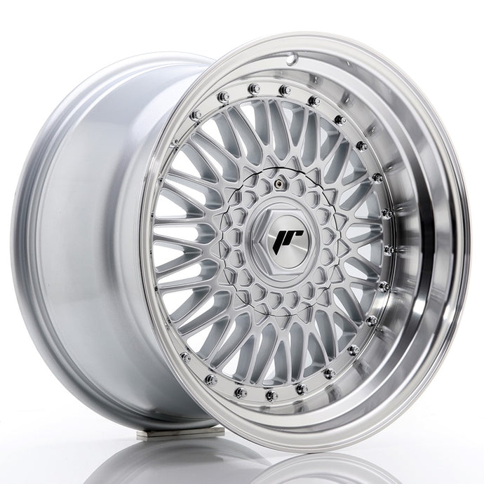 JR Wheels JR9 17x10 ET20 5x112/120 Silver w/Machined Lip+Silver Rivets