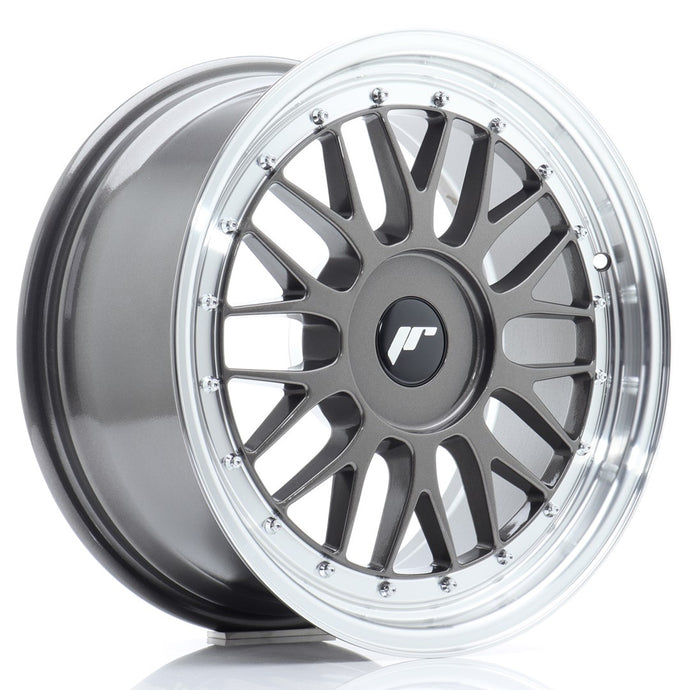 JR Wheels JR23 17x8 ET20-45 BLANK Hyper Gray w/Machined Lip