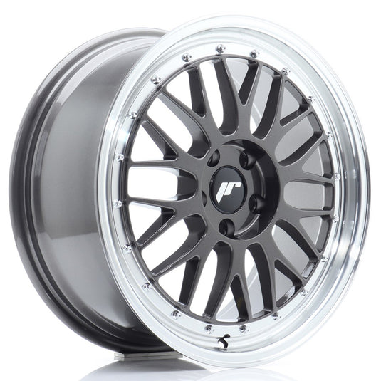 JR Wheels JR23 18x8 ET40 5x112 Hyper Gray w/Machined Lip