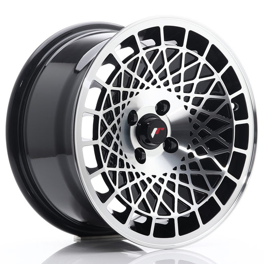 JR Wheels JR14 15x8 ET20 4x100 Gloss Black Machined Face1