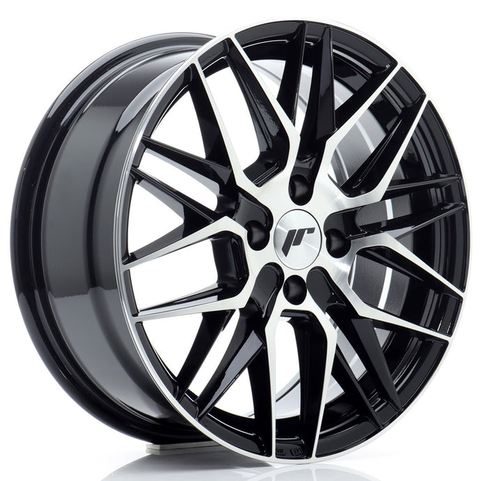 JR Wheels JR28 16x7 ET40 4x100 Gloss Black Machined Face